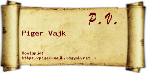 Piger Vajk névjegykártya